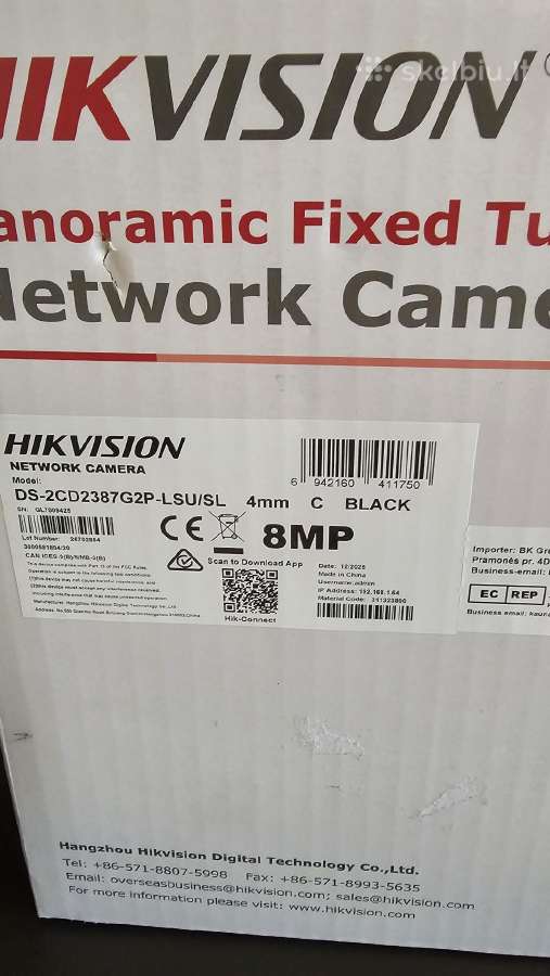 Parduodu hikvision kamera 180 laipsniu