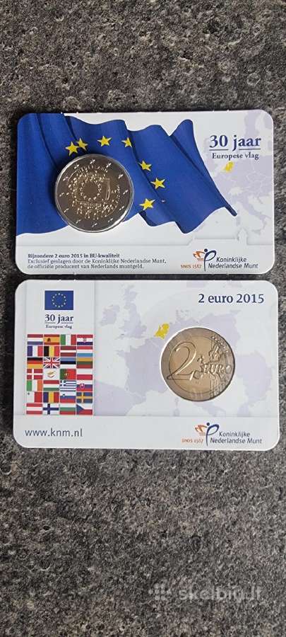 Nyderlandai. 2 euro Es vėliava