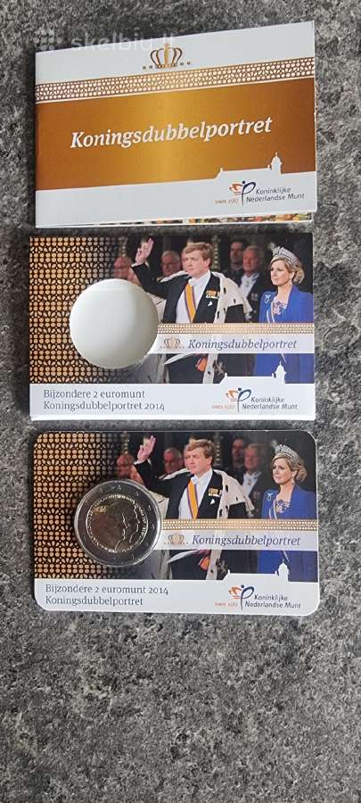 Nyderlandai. 2 euro Dvigubas portretas