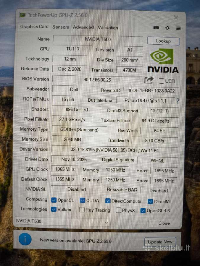 Precision 15.6 i5-1135g7 16/256gb T500 2gb 10% - nuotraukos Nr. 6