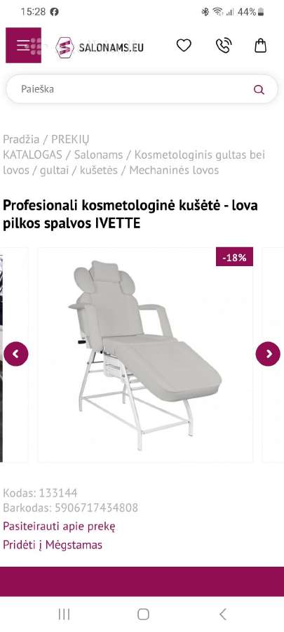 Profesionali kosmetologinė kėdė-gultas - nuotraukos Nr. 11