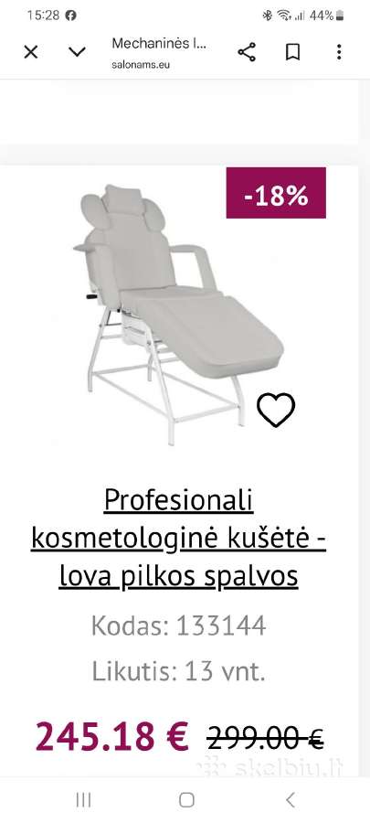 Profesionali kosmetologinė kėdė-gultas