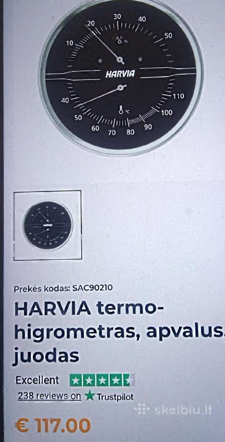Premium klasės, pirties termometras+higrometras - nuotraukos Nr. 5