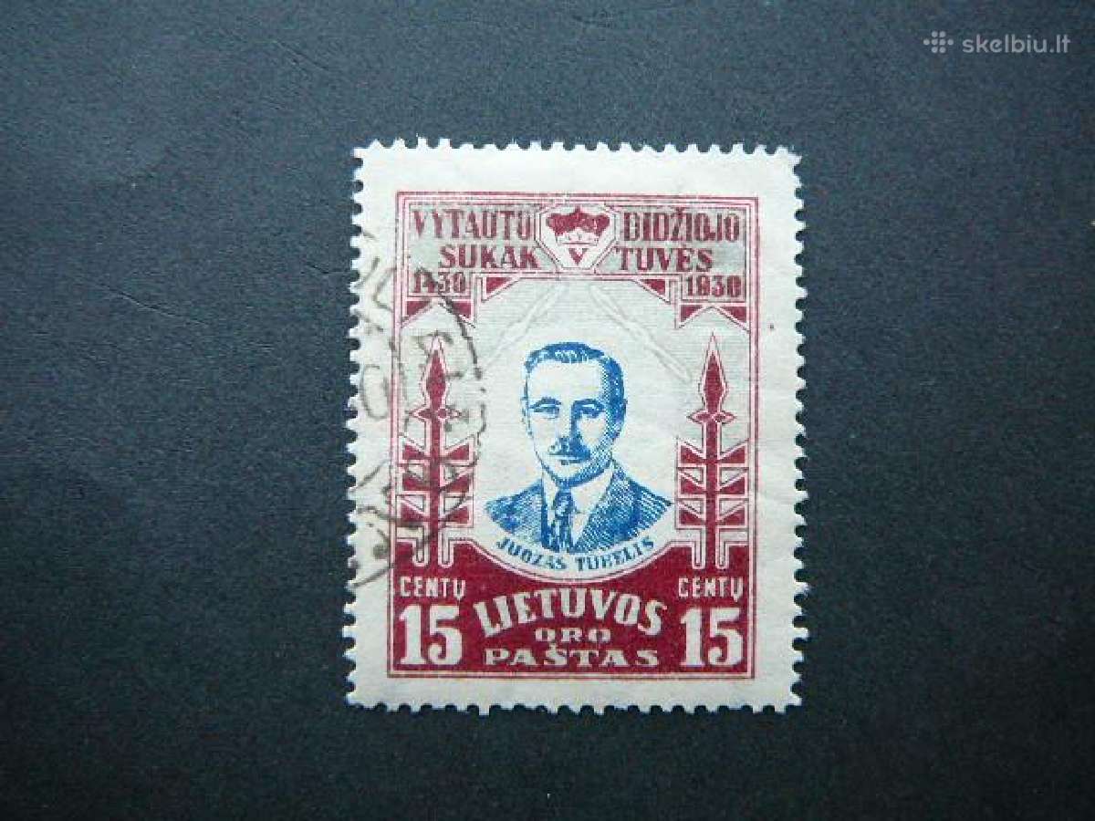 Lietuva 1930 Vytautas J. Tubelis antsp. lit309a