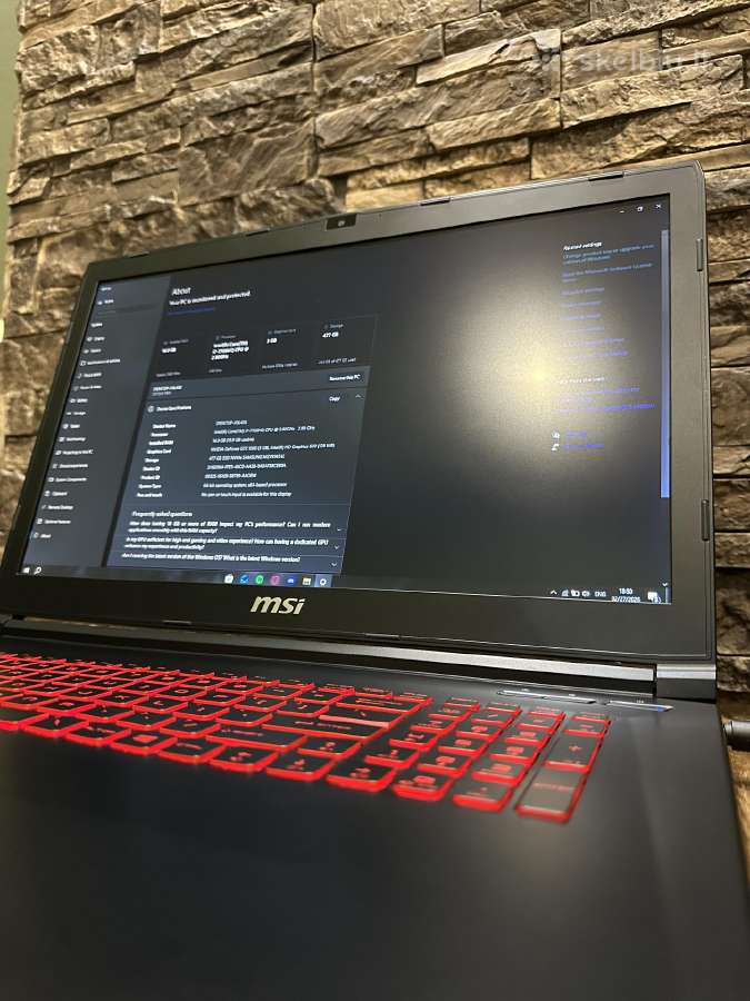 Msi Gl62m 7rex 120hz – i7 / Gtx 1060 6gb / 16gb - nuotraukos Nr. 3
