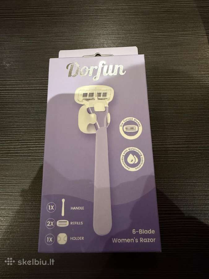 Dorfun 6 ašmenų moteriškas skustuvas + 2 refills +