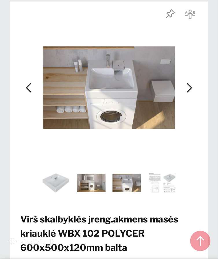 Akmens masės praustuvas