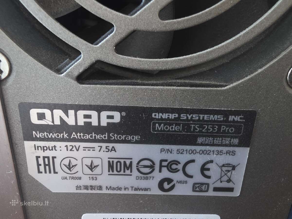 Qnap Ts-253 4gb RAM 20tb HDD - nuotraukos Nr. 4