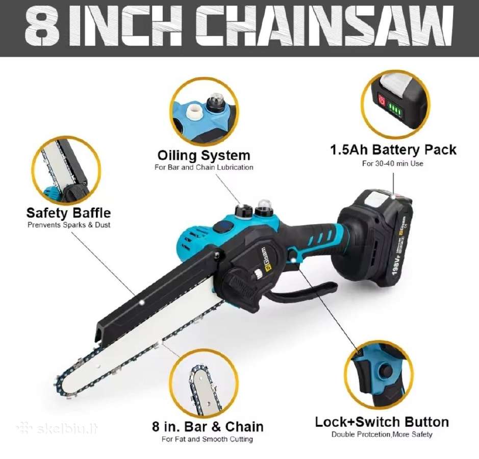 Gisam profesionalus 18v 8colių Makita analogas - nuotraukos Nr. 6