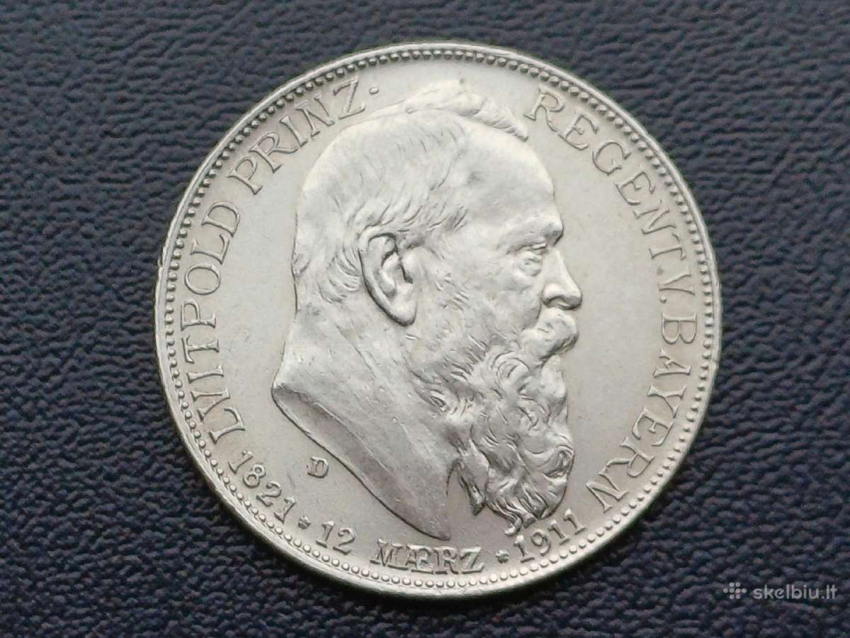 2 markes 1911m. sidabras 900 unc