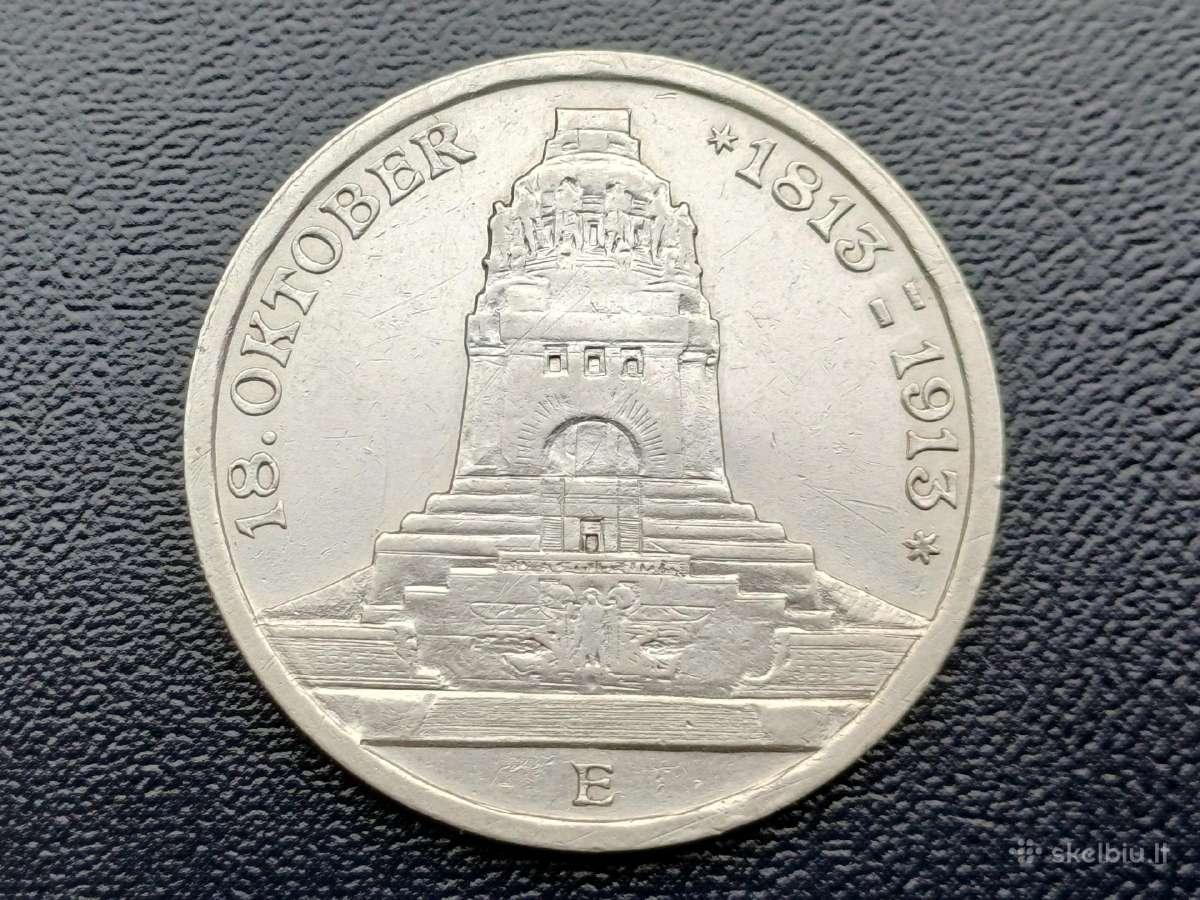 3 markes 1913m. sidabras 900