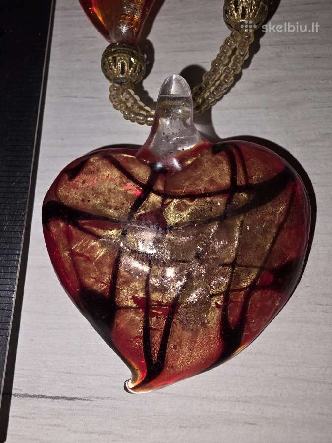 Vintage murano stiklo kaklo papuošalas