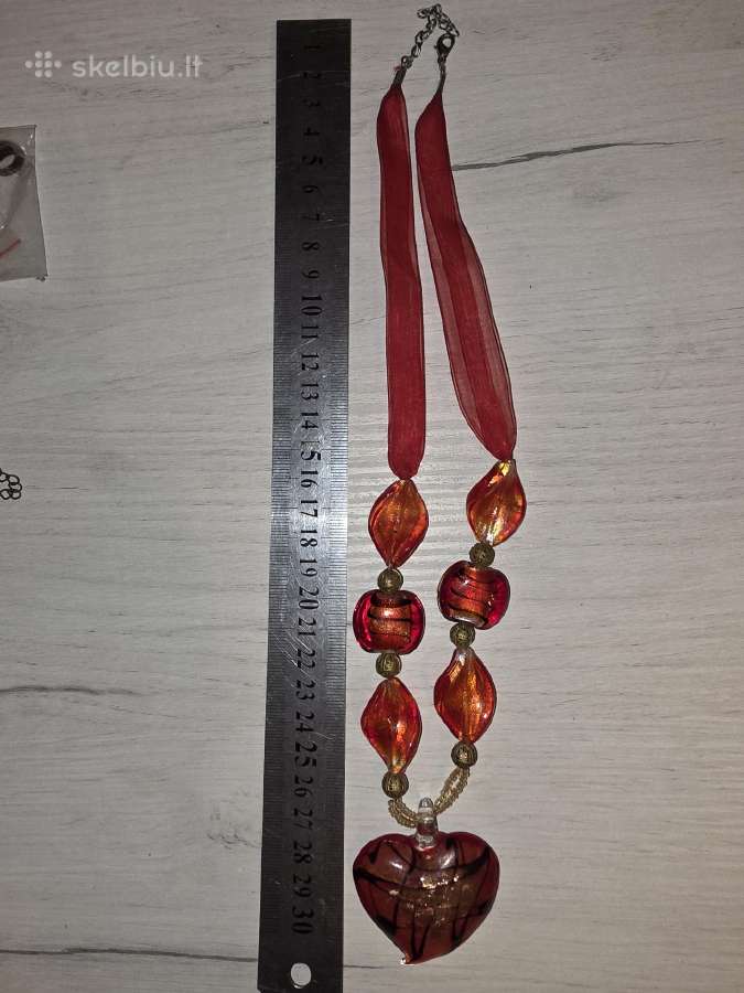 Vintage murano stiklo kaklo papuošalas - nuotraukos Nr. 3