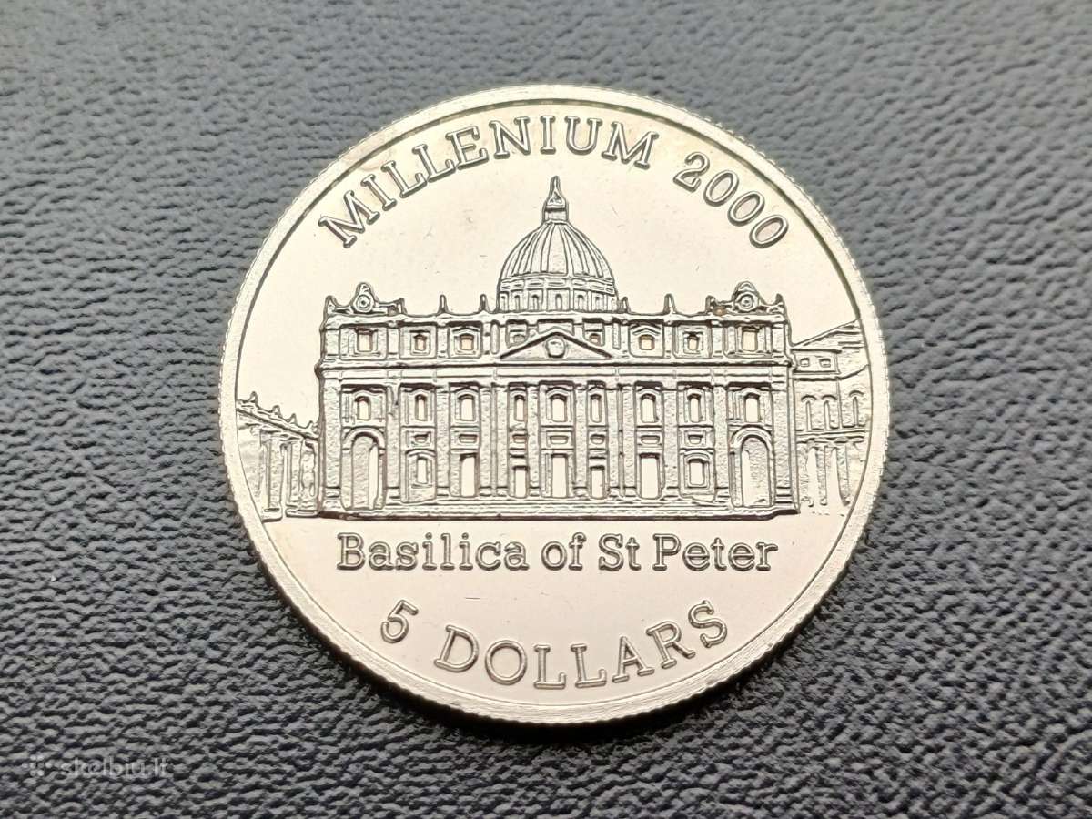 5 doleriai 2000m. Liberija unc.
