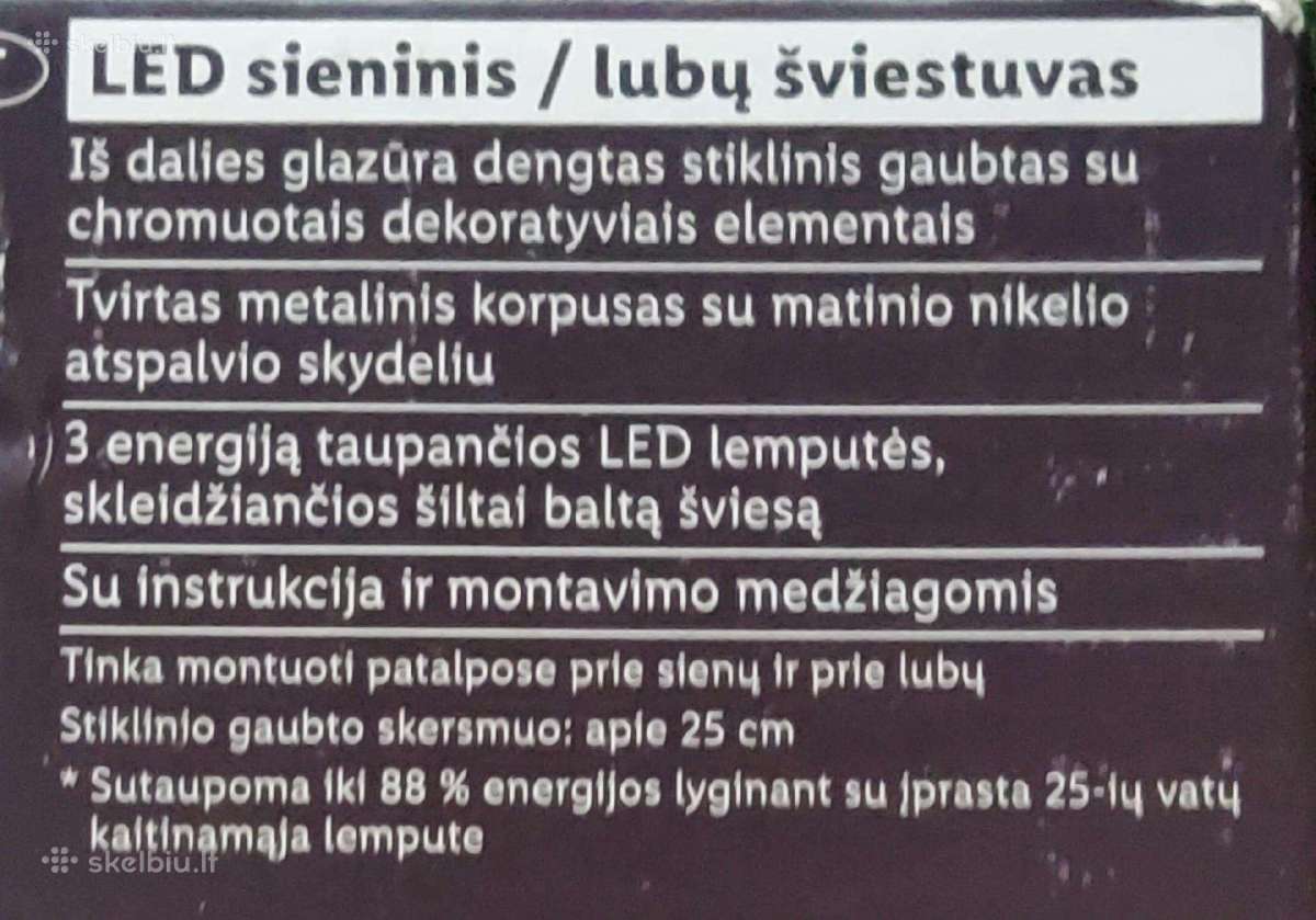 LED sieninis Lubų šviestuvas - nuotraukos Nr. 2