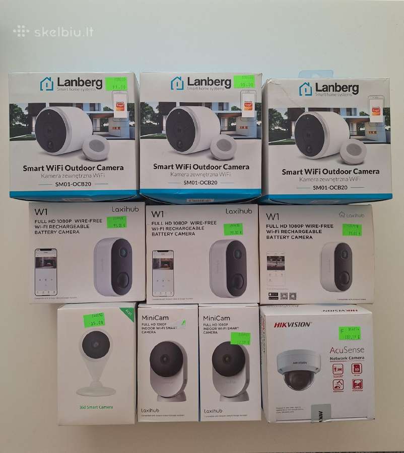 Kamerų išpardavimas Laxihub, Lanberg, Hikvision