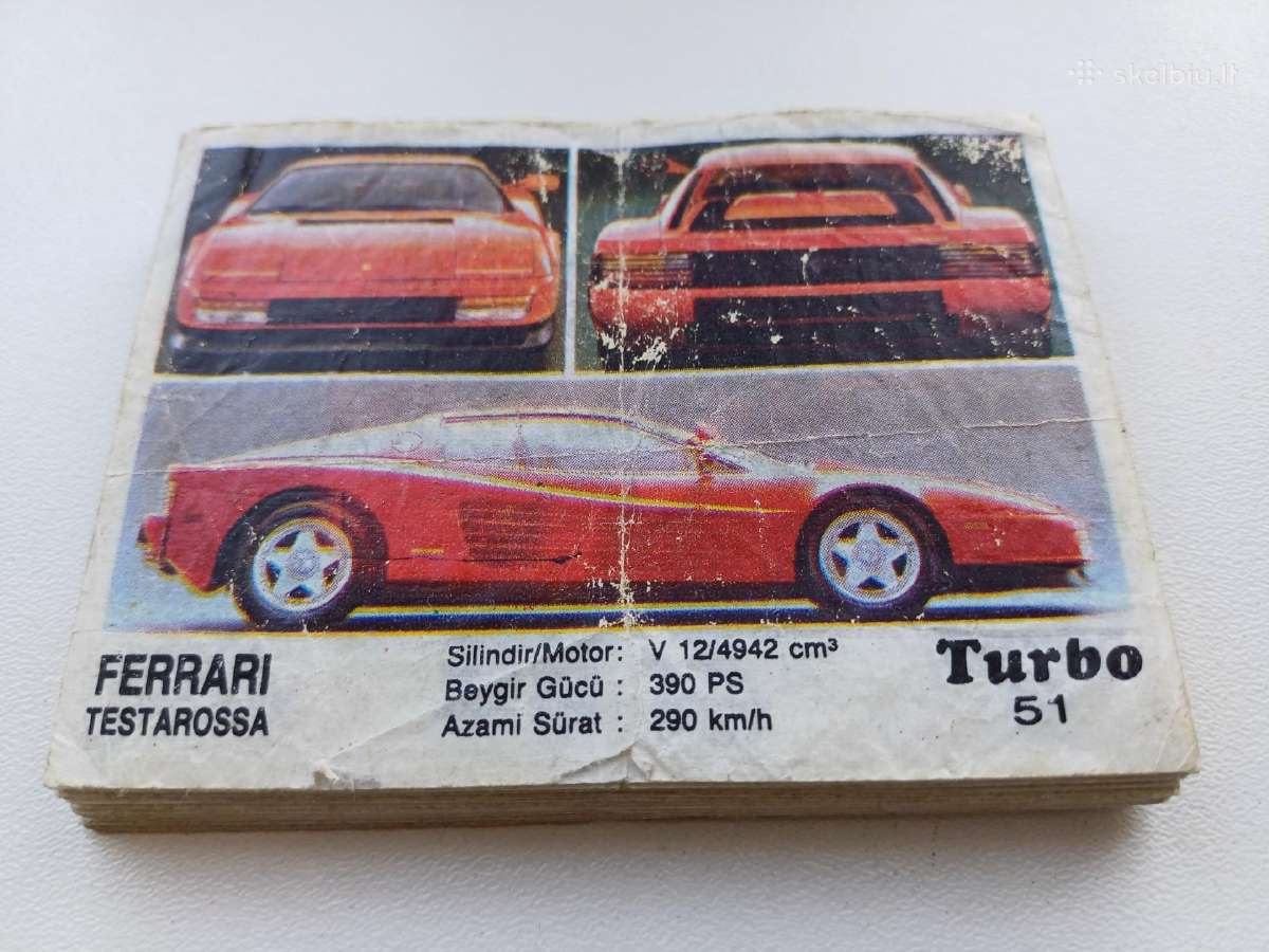 Kramtomos gumos Turbo pilna serija 51-120