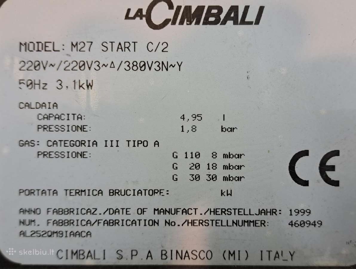 La Cimbali dalimis - nuotraukos Nr. 2