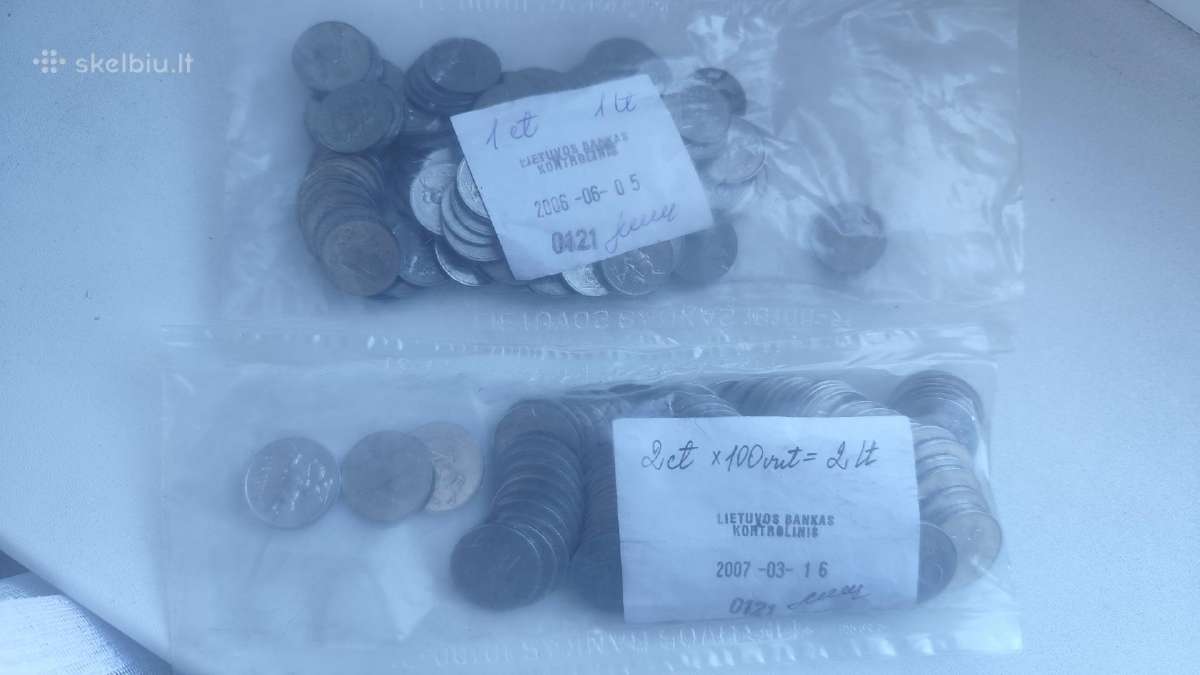 1 ir 2 centų litai, komplektas - nuotraukos Nr. 3