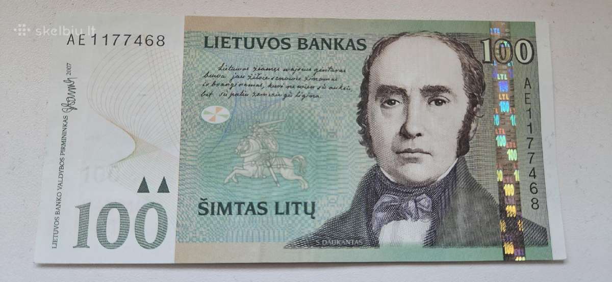 100 litų banknotas