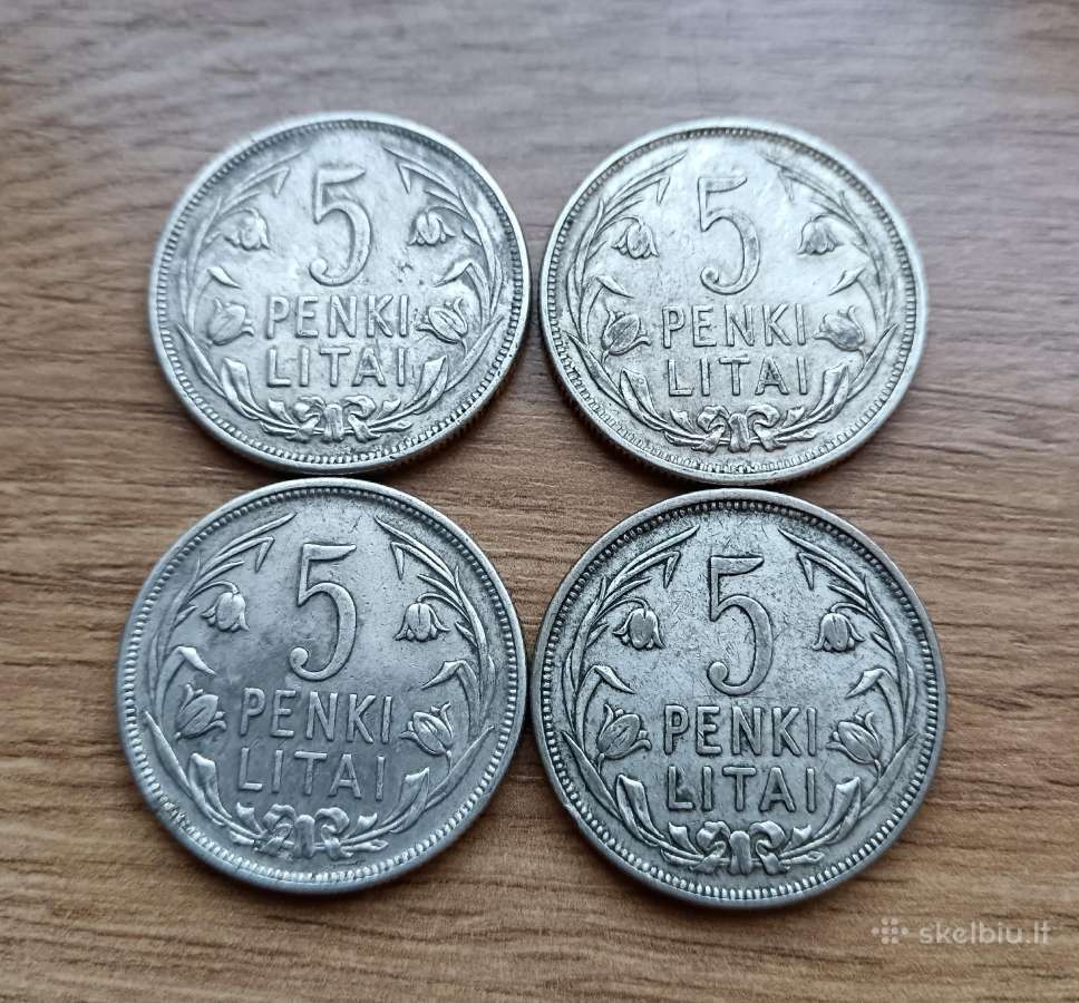 Sidabriniai smetoniški 5 litai 1925 m.