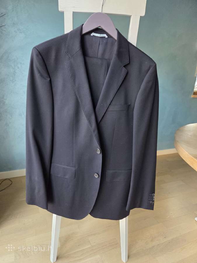 Hugo Boss luxury kostiumas navy, M, virgin wool