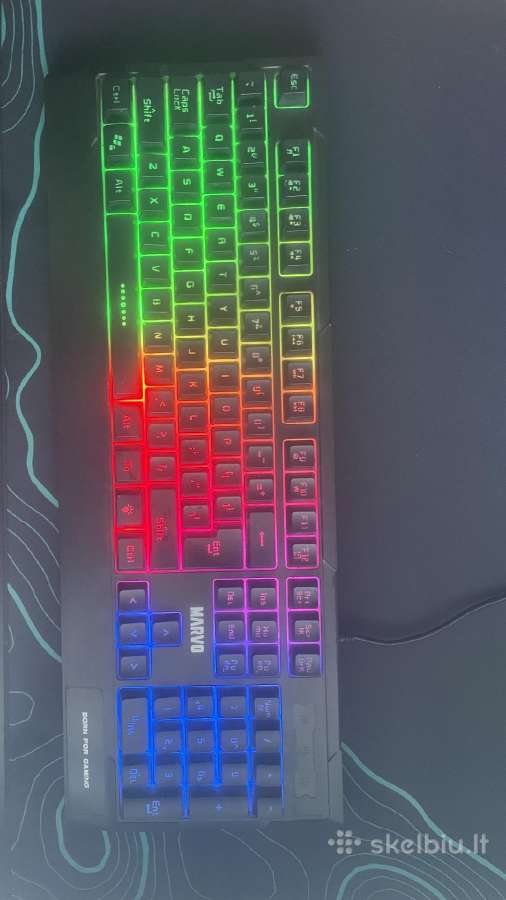 Šviečianti Gaming klaviatūra Marvo K606