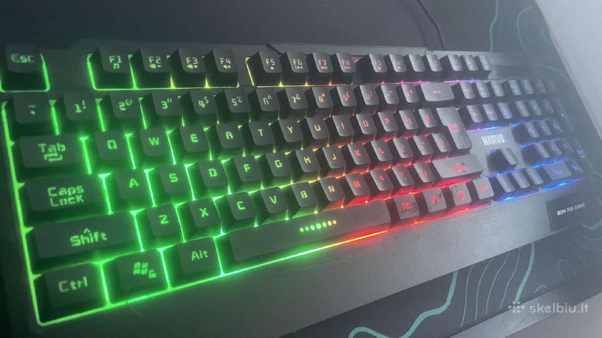 Šviečianti Gaming klaviatūra Marvo K606 - nuotraukos Nr. 2