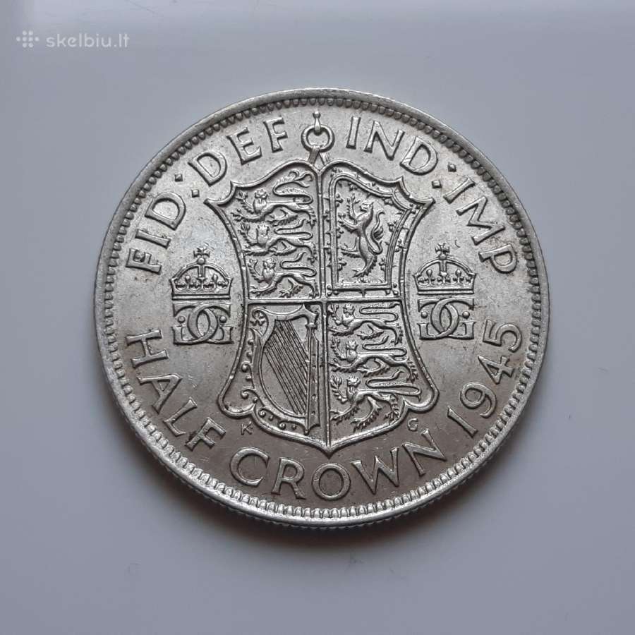 Didžioji Britanija 1/2 kronos sidabras 1945