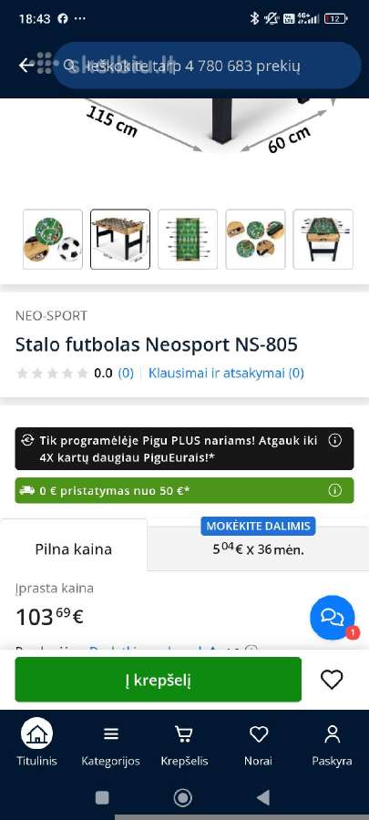 Futbolo žaidimo stalas - nuotraukos Nr. 4