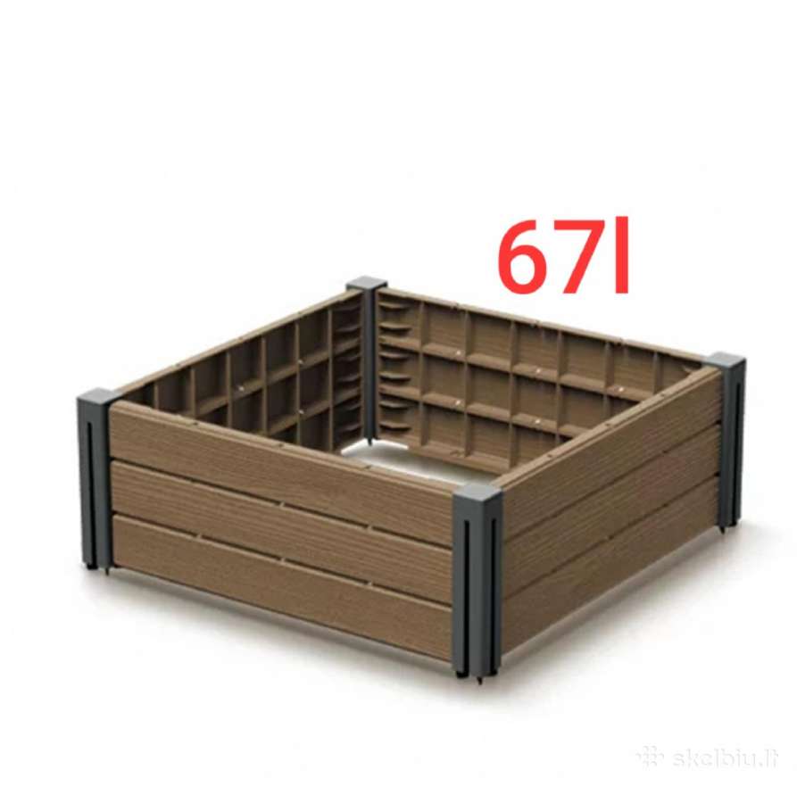 Modulinė pakelta lysvė sodo dėžė 67l 83l 166l 134l - nuotraukos Nr. 4
