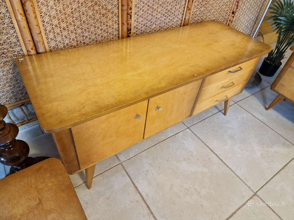Vintažinės mid century miegamojo spintelės - nuotraukos Nr. 4