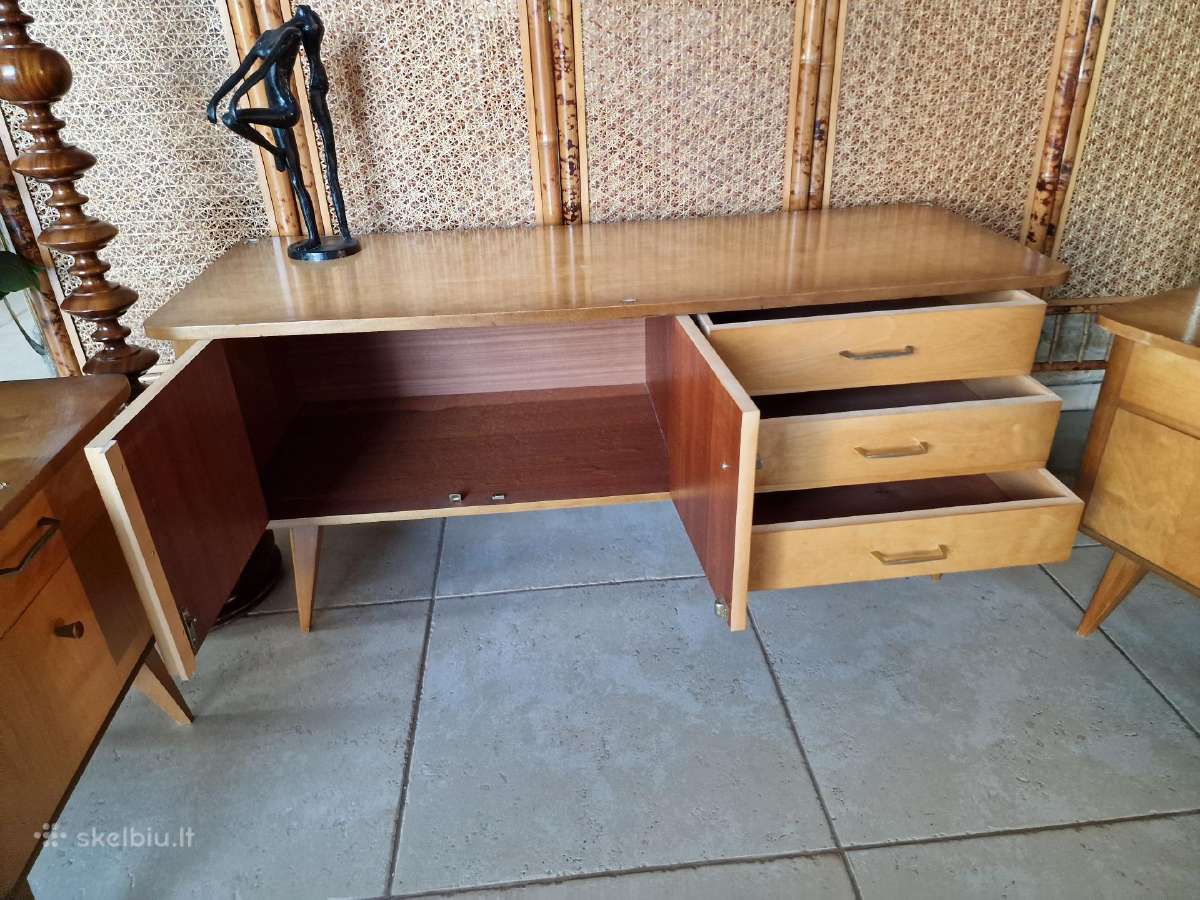 Vintažinės mid century miegamojo spintelės - nuotraukos Nr. 14