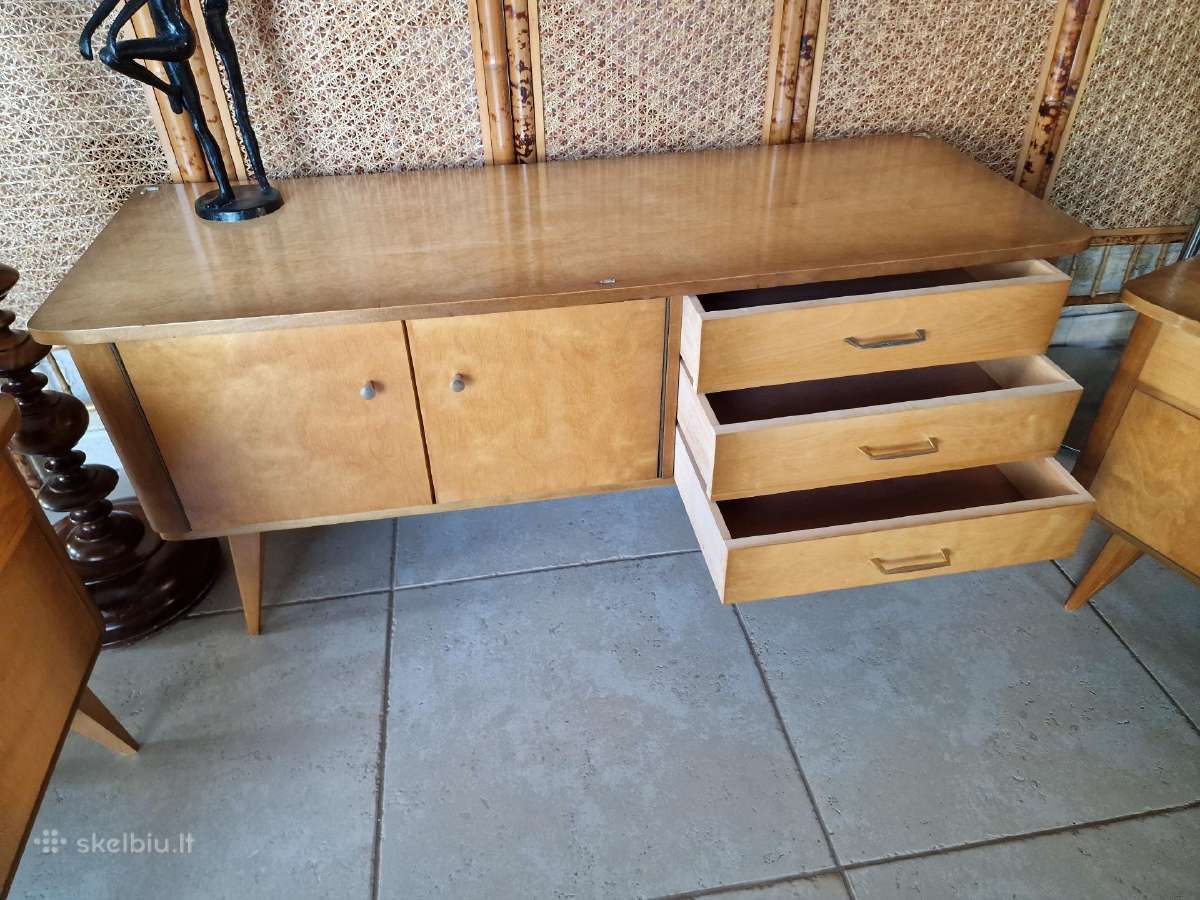 Vintažinės mid century miegamojo spintelės - nuotraukos Nr. 16