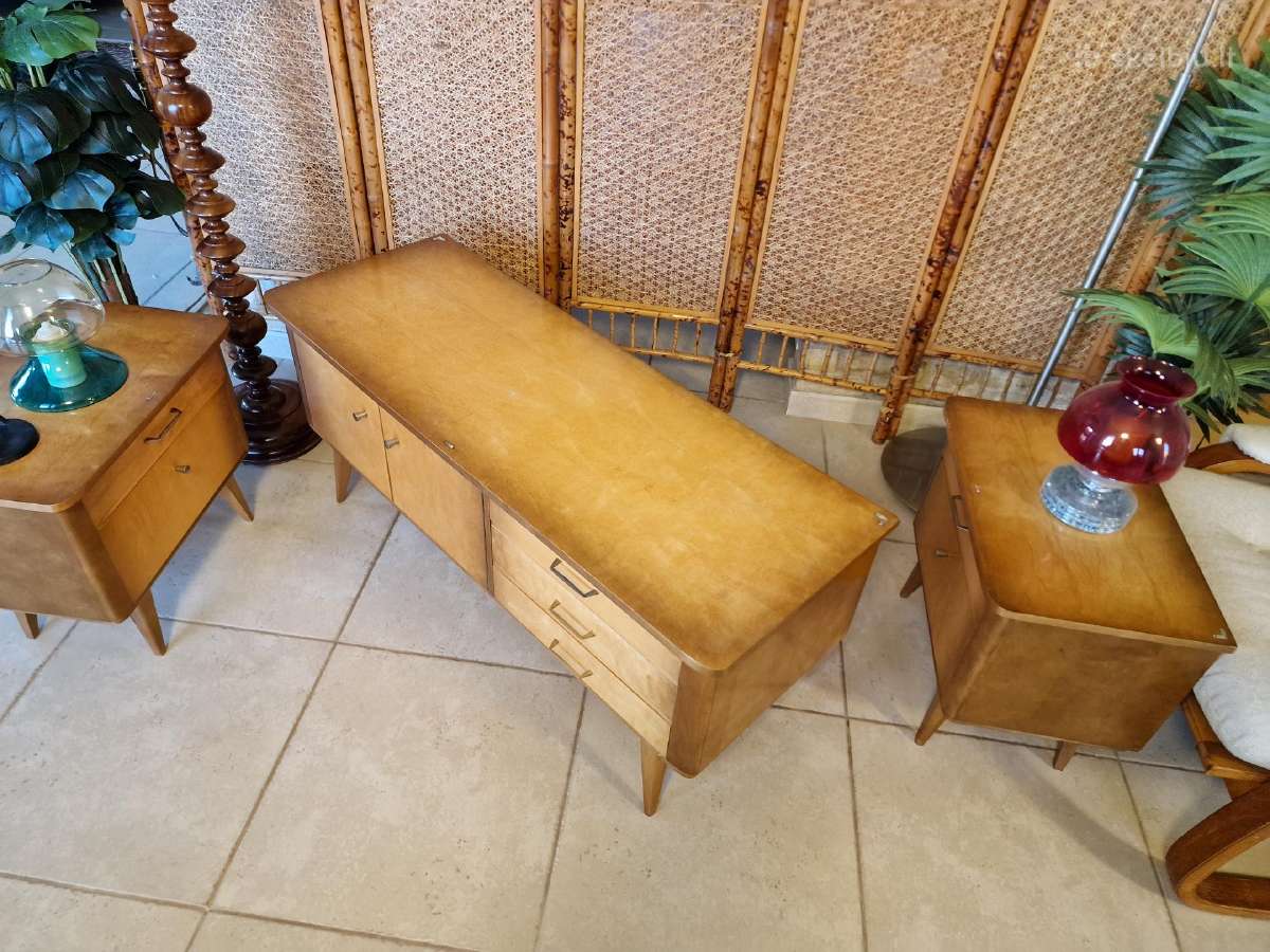 Vintažinės mid century miegamojo spintelės - nuotraukos Nr. 18