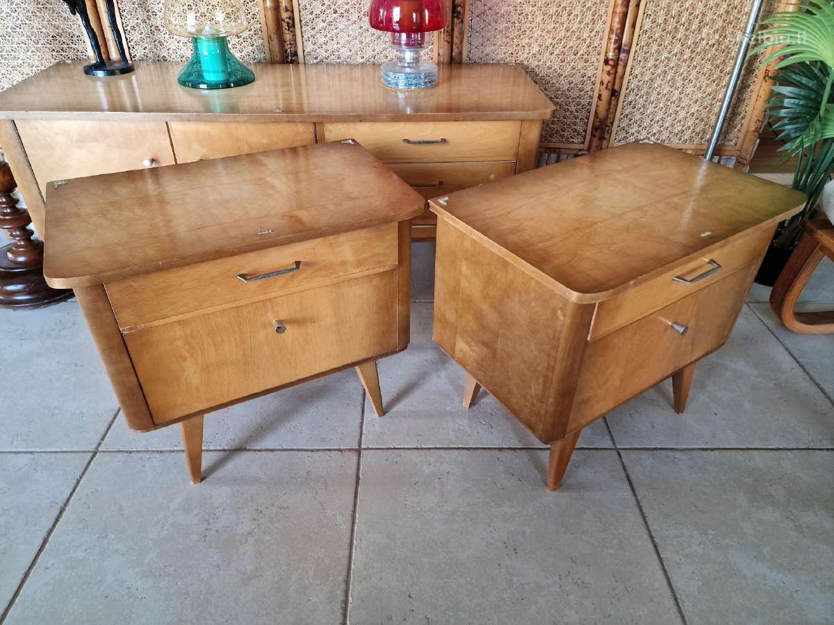 Vintažinės mid century miegamojo spintelės - nuotraukos Nr. 20