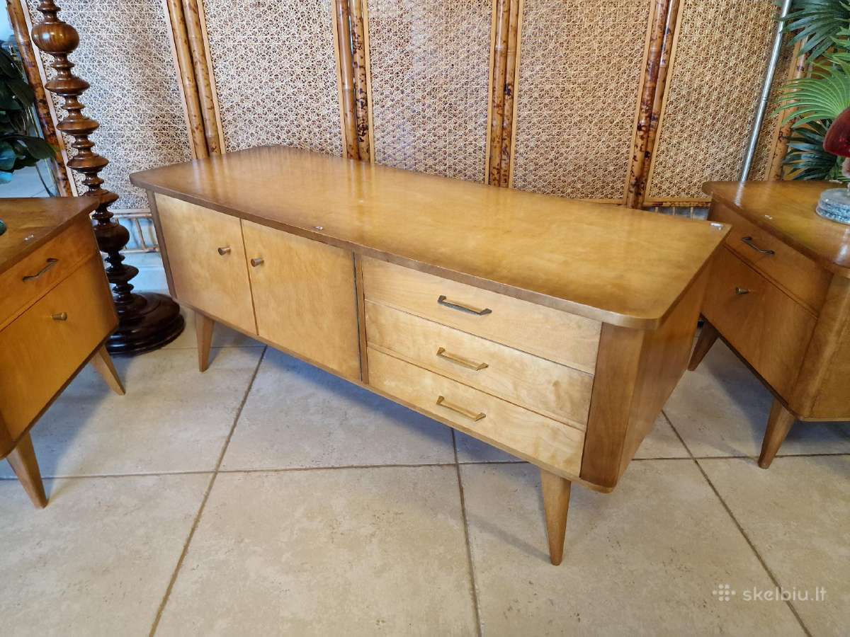 Vintažinės mid century miegamojo spintelės - nuotraukos Nr. 31