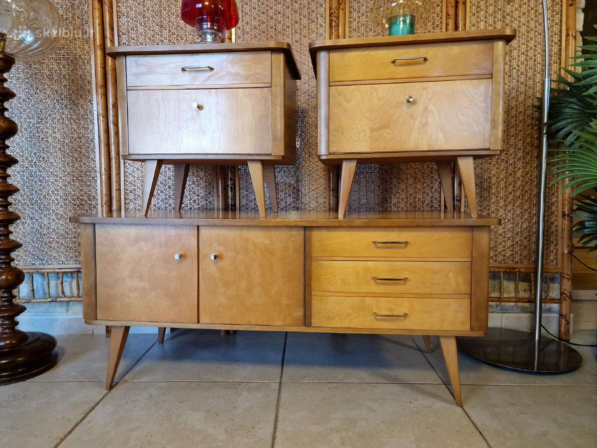 Vintažinės mid century miegamojo spintelės - nuotraukos Nr. 33