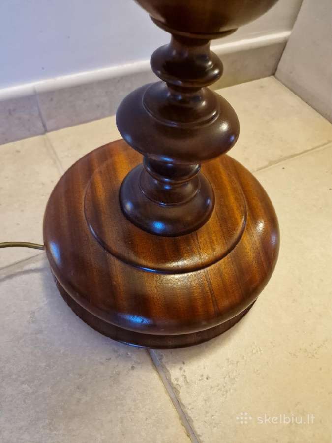 Vintažinis mid century tikmedžio masyvo toršeras - nuotraukos Nr. 11