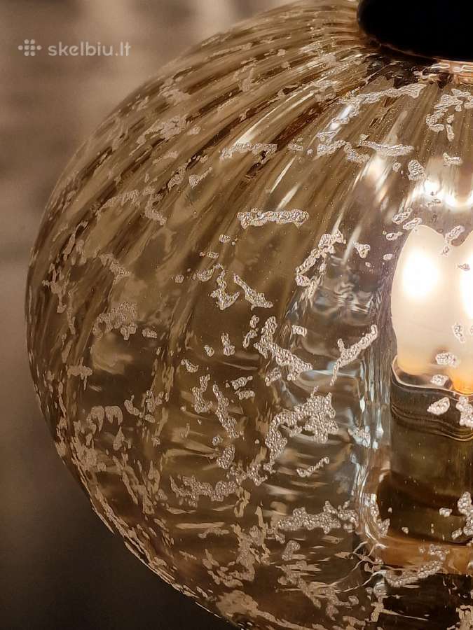 Vintažinis mid century tikmedžio masyvo toršeras - nuotraukos Nr. 25