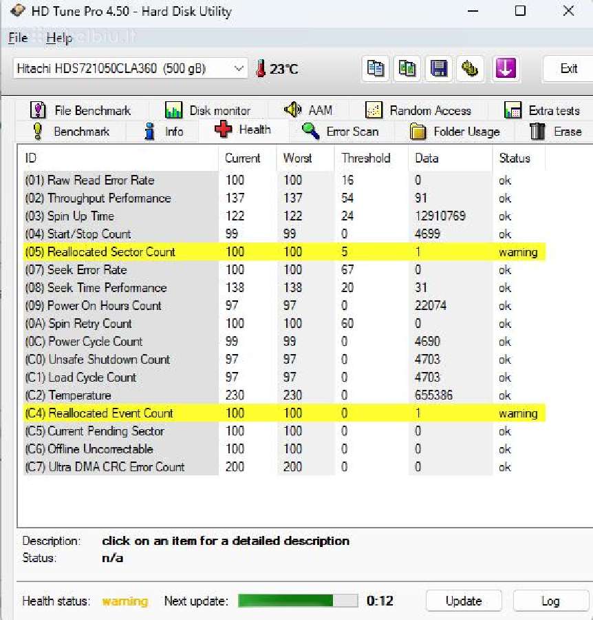 3.5" HDD Hgst 500 GB Sata (7200 Rpm) Parduodamas p - nuotraukos Nr. 3