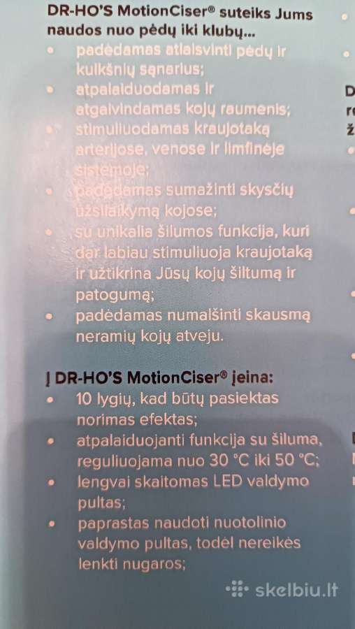 Pėdų ir delnų vibracnis aparatas su šildymu. - nuotraukos Nr. 2
