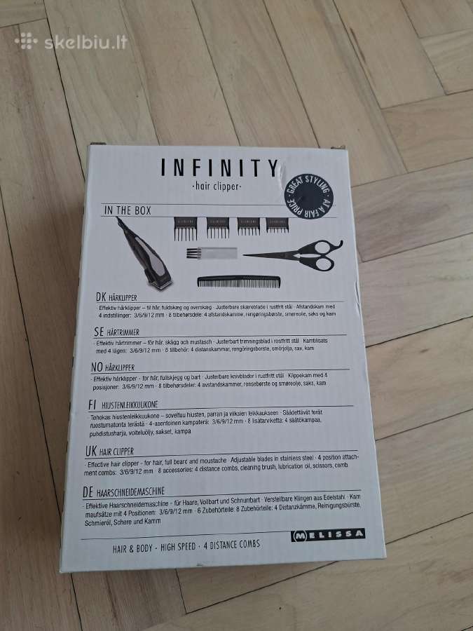 Melisa Infinity plaukų ir barzdos kirpimo mašinėle - nuotraukos Nr. 4