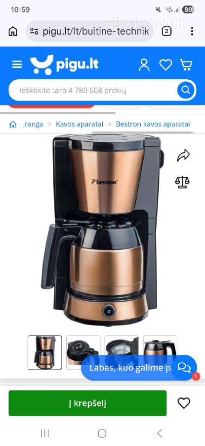 Filtrinis kavos aparatas Bestron - nuotraukos Nr. 4