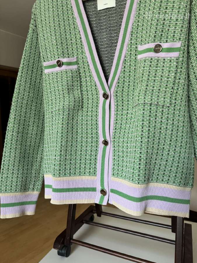 Sandro Paris cropped cardigan in fancy tweed - nuotraukos Nr. 3