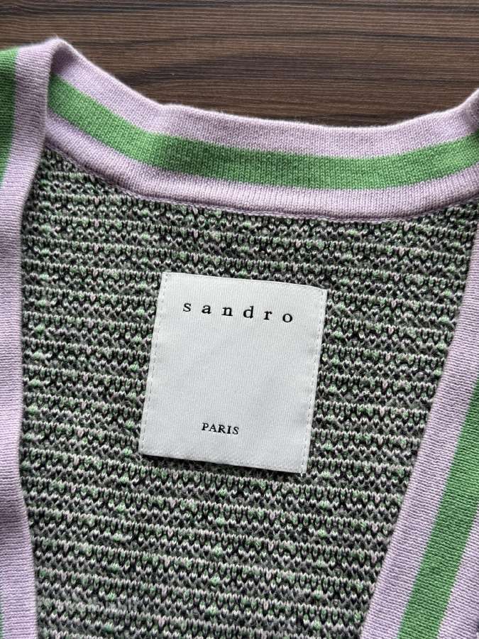 Sandro Paris cropped cardigan in fancy tweed - nuotraukos Nr. 4