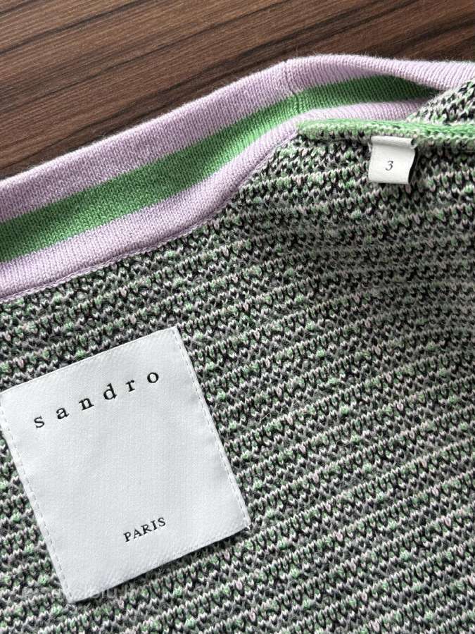 Sandro Paris cropped cardigan in fancy tweed - nuotraukos Nr. 5