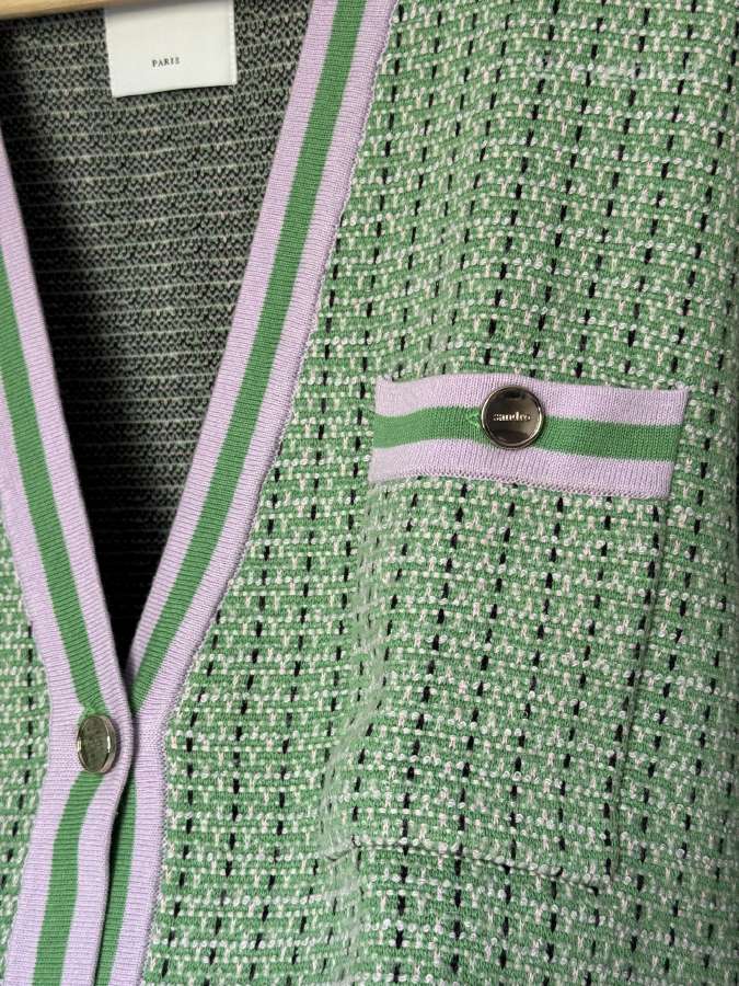 Sandro Paris cropped cardigan in fancy tweed - nuotraukos Nr. 9