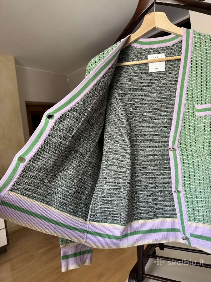 Sandro Paris cropped cardigan in fancy tweed - nuotraukos Nr. 13