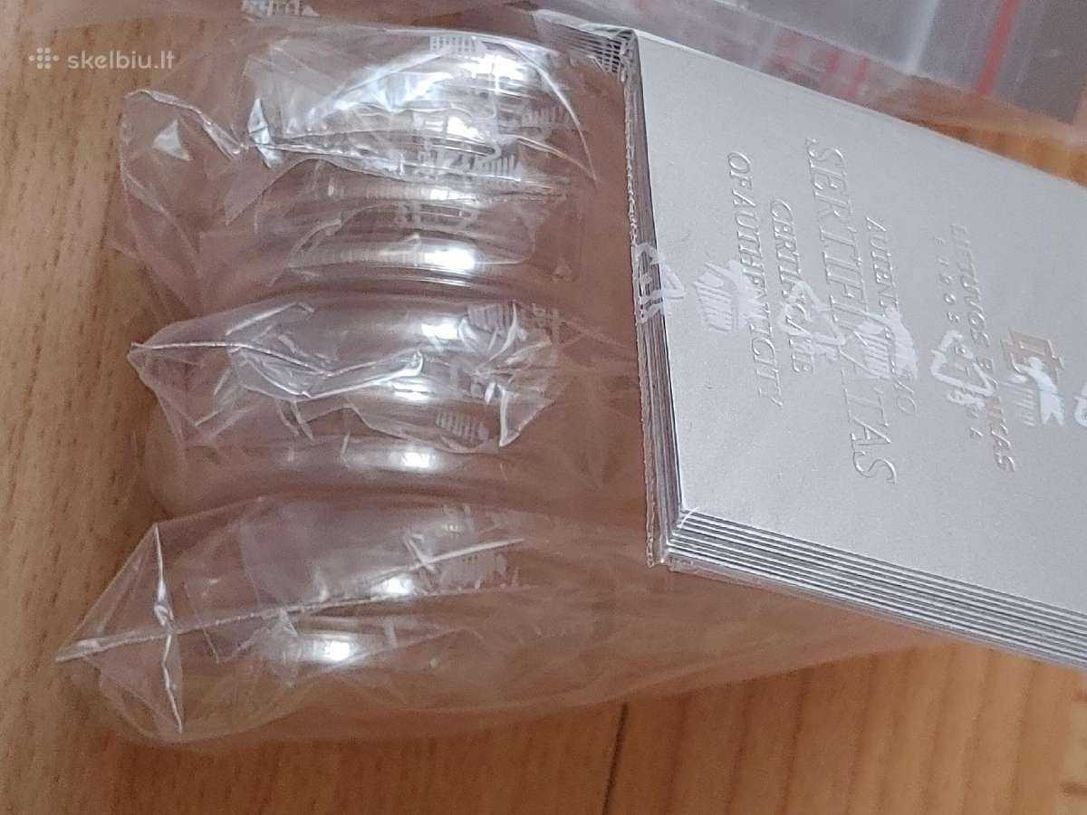 266.10gr Ag999 - 282.80gr Ag925 sidabrines monetos
